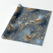 Elegant Blue and Gold Abstract Luxury Wrapping Pap ラッピングペーパー (アンロールド)