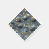 Elegant Blue and Gold Abstract Wedding Napkins スタンダードカクテルナプキン (角)