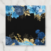 Elegant Blue and Gold Flowers Hanukkah Party フェイバータグ (裏面)