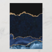 Elegant Blue and Gold Glitter Agate Wedding メニュー (裏面)