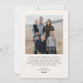 Elegant Blue and Green Plaid Photo Christmas シーズンカード (裏面)