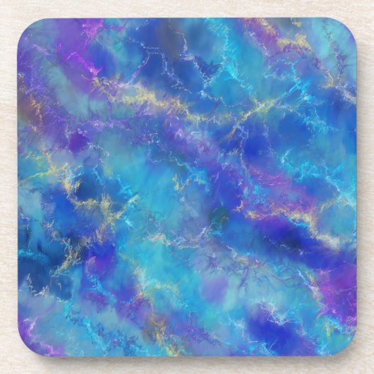 Elegant Blue And Purple Marble Pattern  コースター (正面)