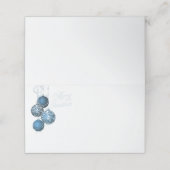 Elegant Blue and Silver Christmas Entertaining プレイスカード (外部開封)