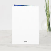 Elegant Blue and Silver Flowers Birthday Party サンキューカード (裏面)