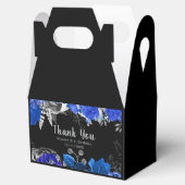 Elegant Blue and Silver Flowers Birthday Party フェイバーボックス (オープン)