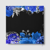 Elegant Blue and Silver Flowers Sweet Sixteen ゲストブック (裏面)