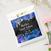 Elegant Blue and Silver Flowers Sweet Sixteen フェイバーバッグ (封をした状態)