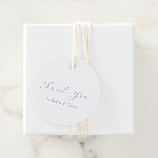 Elegant Blue and White Coastal Chic Wedding フェイバータグ (インサイチュ)