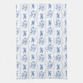 Elegant Blue and White Floral Kitchen Towel キッチンタオル (縦)