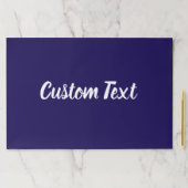Elegant Blue and White Script Text Paper Placemats ペーパーパッド (インサイチュ)