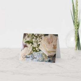 Elegant Blue and White Thank You Card Wedding サンキューカード