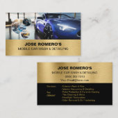 Elegant Blue Auto Detailing Mobile Car Wash  名刺 (正面/裏面)