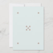 Elegant Blue Bible Verse Pearl Christian Wedding  招待状 (裏面)