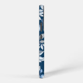 Elegant Blue Botanical Floral Pattern Samsung Galaxyケース (右側面)