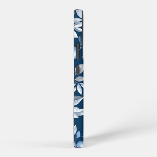 Elegant Blue Botanical Floral Pattern Samsung Galaxyケース (右側面)