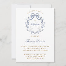  elegant blue bow | Baptism