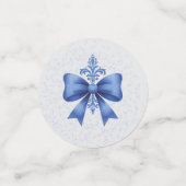 Elegant Blue Bow Bridal Shower コンフェッティ (スモール正面)