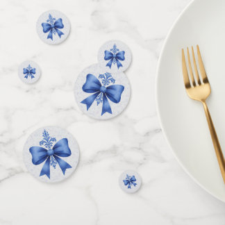 Elegant Blue Bow Bridal Shower コンフェッティ