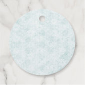 Elegant Blue Bow Engagement Party Invitation フェイバータグ (裏面)