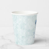 Elegant Blue Bow Engagement Party Invitation 紙コップ (右)