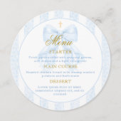 Elegant Blue Bow Lace Boy Baptism メニュー (正面)