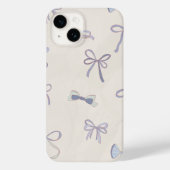 Elegant Blue Bow Pattern Case-Mate iPhoneケース (裏面)