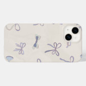 Elegant Blue Bow Pattern Case-Mate iPhoneケース (裏面 (横))