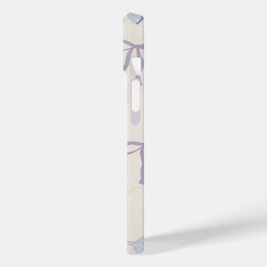 Elegant Blue Bow Pattern Case-Mate iPhoneケース (裏面 / 左)