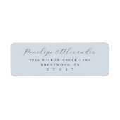 Elegant Blue Calligraphy ラベル (正面)