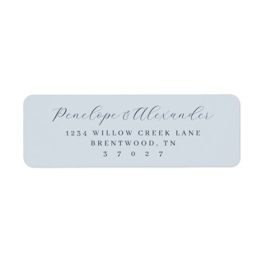 Elegant Blue Calligraphy ラベル (正面)