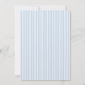 Elegant Blue Calligraphy Baptism 招待状 (裏面)