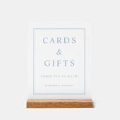 Elegant Blue Cards And Gifts Wedding アクリルサイン (正面)
