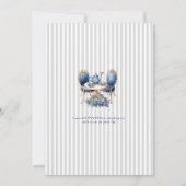 Elegant Blue Cat Party Invitation Template 招待状 (裏面)