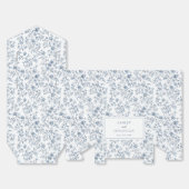 Elegant Blue Chinoiserie Wedding フェイバーボックス (見開き)