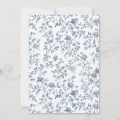 Elegant Blue Chinoiserie Wedding 招待状 (裏面)