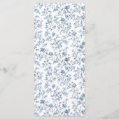 Elegant Blue Chinoiserie Wedding Menu メニュー (裏面)