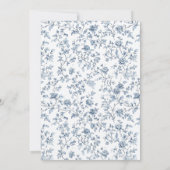 Elegant Blue Chinoiserie Wedding Table Number 招待状 (裏面)