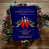 Elegant Blue Christmas Eve Candlelight Church チラシ