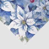 Elegant Blue Christmas Floral Candles Decoupage 薄葉紙 (詳細)