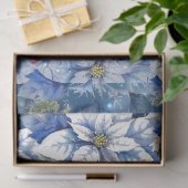 Elegant Blue Christmas Floral Candles Decoupage 薄葉紙 (ギフト)