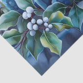 Elegant Blue Christmas Floral Candles Decoupage 薄葉紙 (詳細)