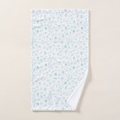 Elegant Blue  Christmas Pattern  バスタオルセット (ハンドタオル)