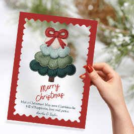 Elegant blue christmas tree personalized アクリル招待状