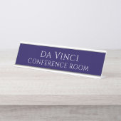 Elegant Blue Conference Room Name Plate デスクネームプレート (正面)