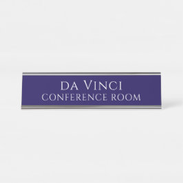 Elegant Blue Conference Room Name Plate デスクネームプレート