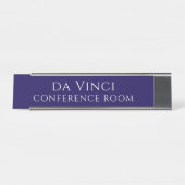 Elegant Blue Conference Room Name Plate デスクネームプレート (正面)
