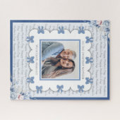 Elegant Blue Coquette Sweetest Mother’s Day Photo ジグソーパズル (横)