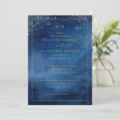 Elegant Blue Cosmic Stars 招待状 (スタンド正面)