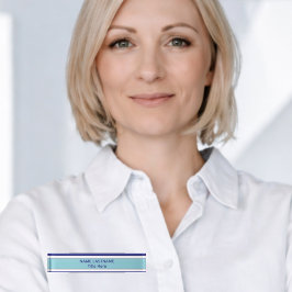 Elegant blue custom name デスクネームプレート