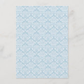 Elegant Blue Damask エンクロージャーカード (裏面)